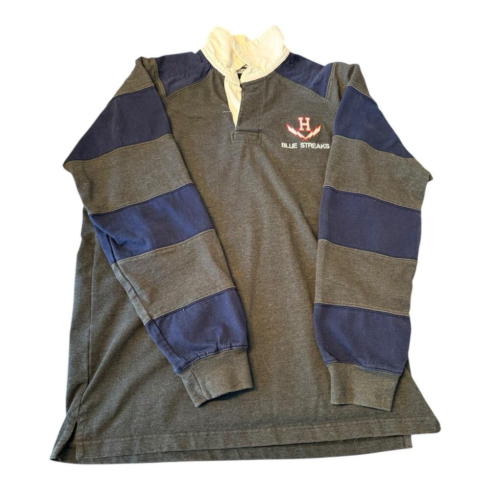 VTG Harrisonburg High School Long Sleeve Polo Shirt HHS Men’s Medium M Virginia